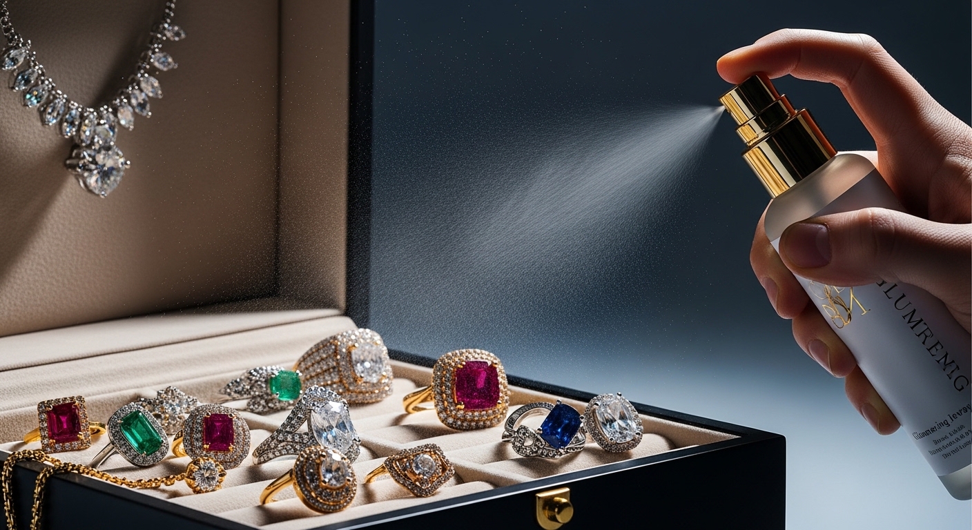 رذاذ بريق الجواهر: الحل الأمثل للحفاظ على مجوهراتك الثمينة من التلف