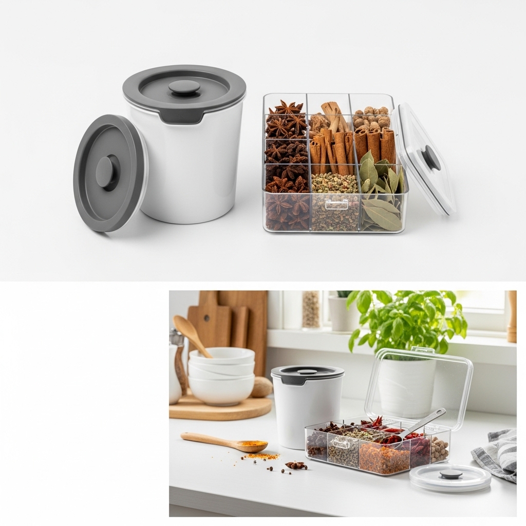 صندوق توابل و دلو تخزين فاخر - Image 4 - najido - نجدو